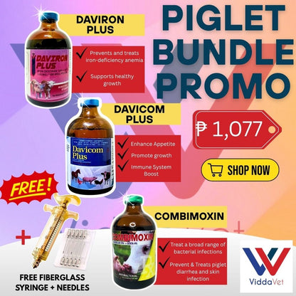 Piglet Bundle Davicom Plus, Combimoxin, Daviron Plus