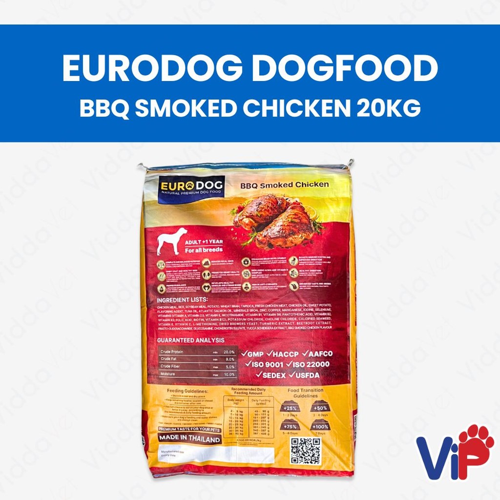 Euro Dog BBQ Smoked Chicken Dog Food 20kg