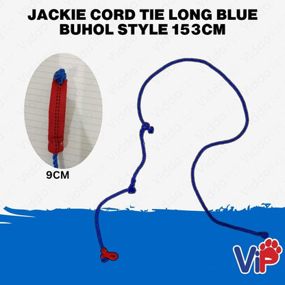 Jackie Cord Tie Long Blue Buhol Style 153cm