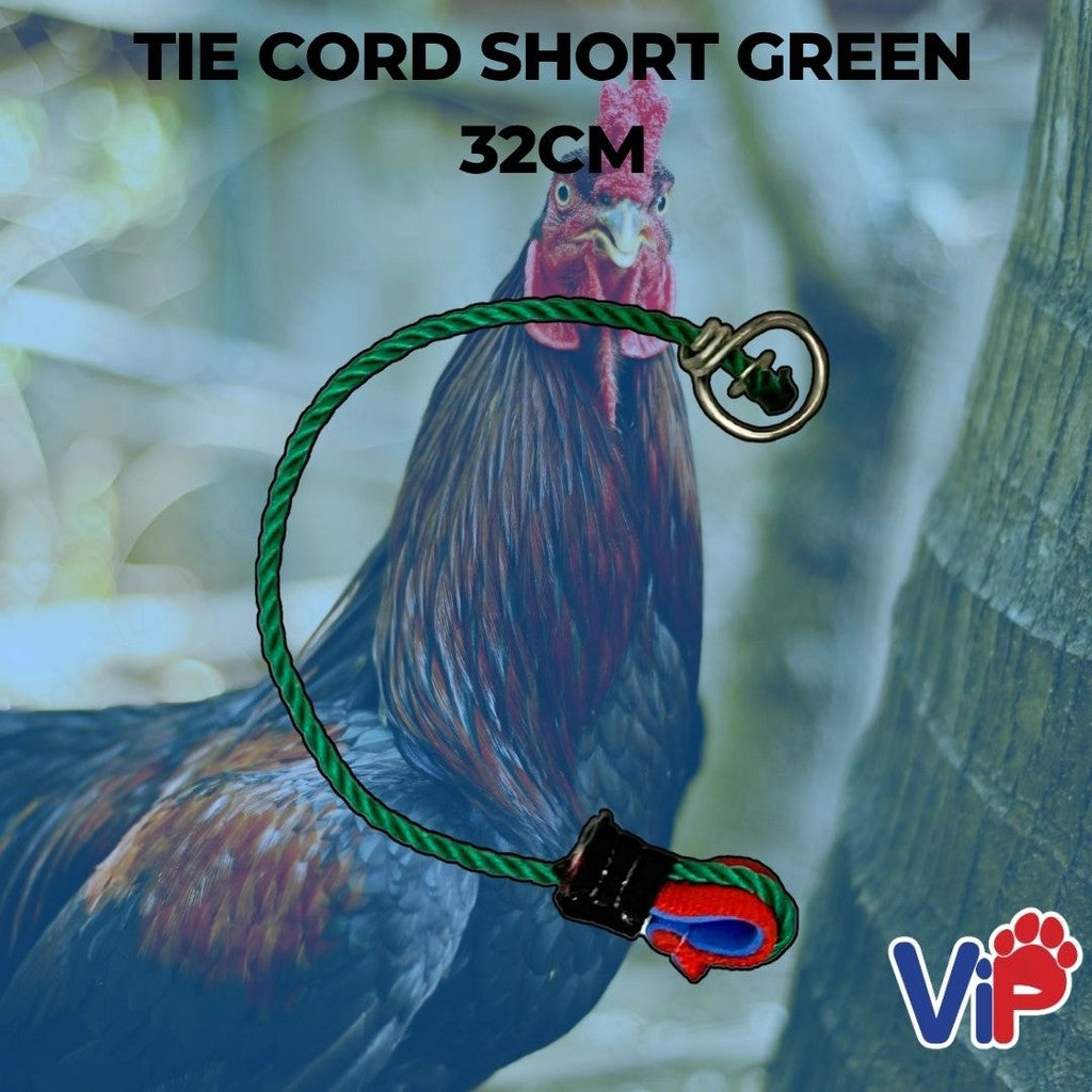 Tie cord Short green 32cm Tali ng manok panabong
