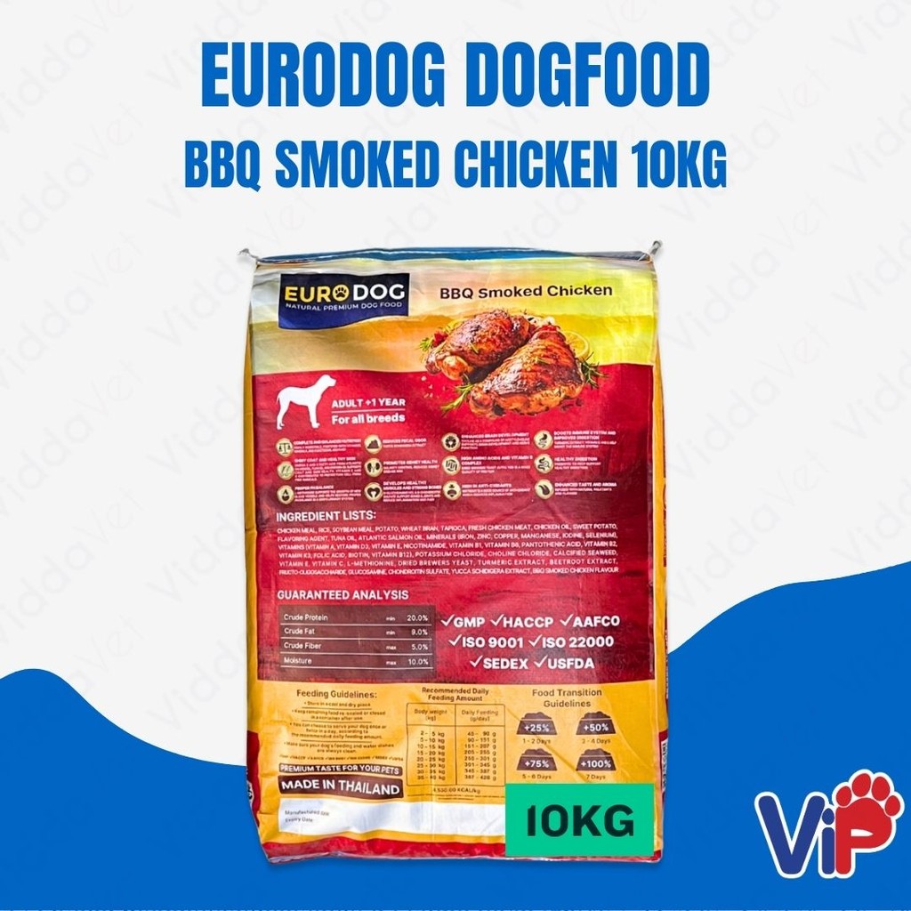 Euro Dog BBQ Smoked Chicken Dog Food 10kg
