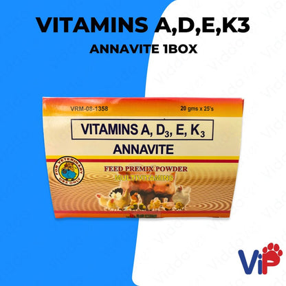 Annavite Vitamins A, D, E, K3 20g 1Box