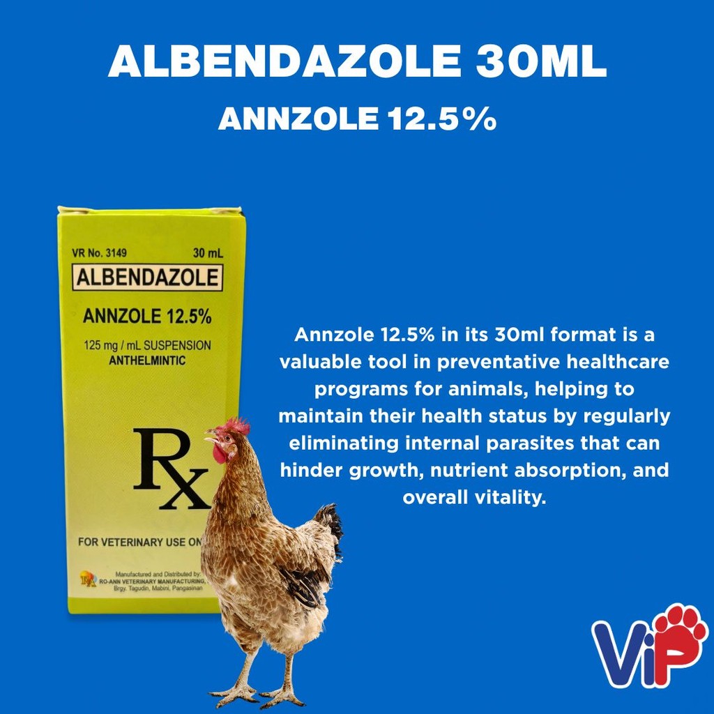 Annzole Albendazole 12.5% Dewormer 30ml