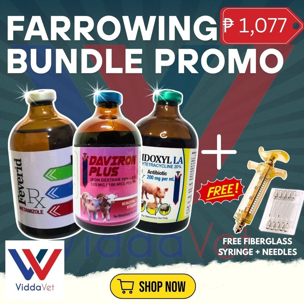 Farrowing Bundle Vidoxyl LA Feverid Daviron Plus 100ml
