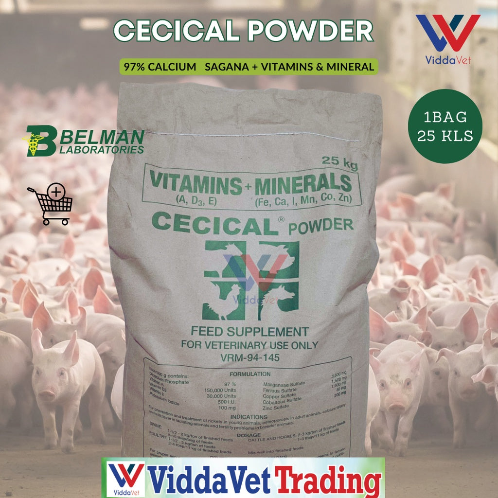 1 bag - 25 kls Cecical Powder Feed Premix  for animals feed supplement performance enhancer
