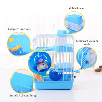 Pet Hamster Cage (Yellow/ Pink/ Blue/ Coffee)