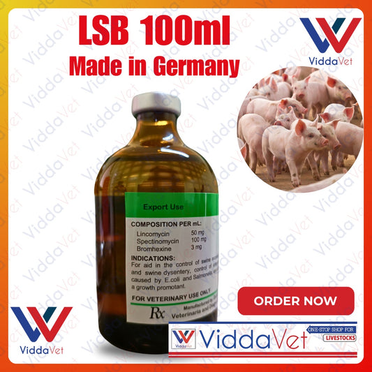 1 bot LSB linco spec brom Viddavet 100ml made in Germany for animals livestock poultry pigs cattle