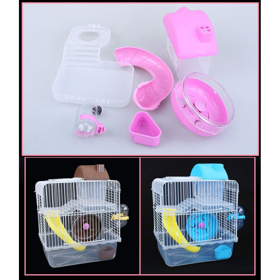 Pet Hamster Cage (Yellow/ Pink/ Blue/ Coffee)