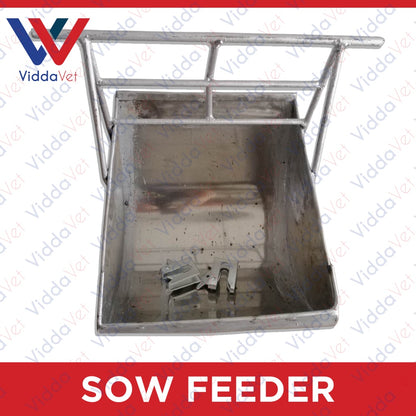 Stainless Sow Feeder with 2 pcs Galvanize Doorlock
