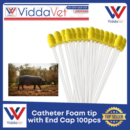 Foam Tip Catheter with End Cap for Gilts 100pcs