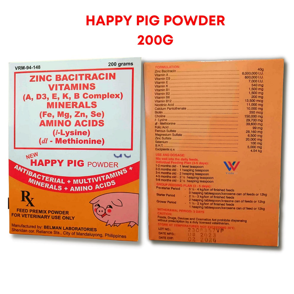 Happy Pig Powder 200g - Complete Swine Feed Supplement | Viddavet Trading