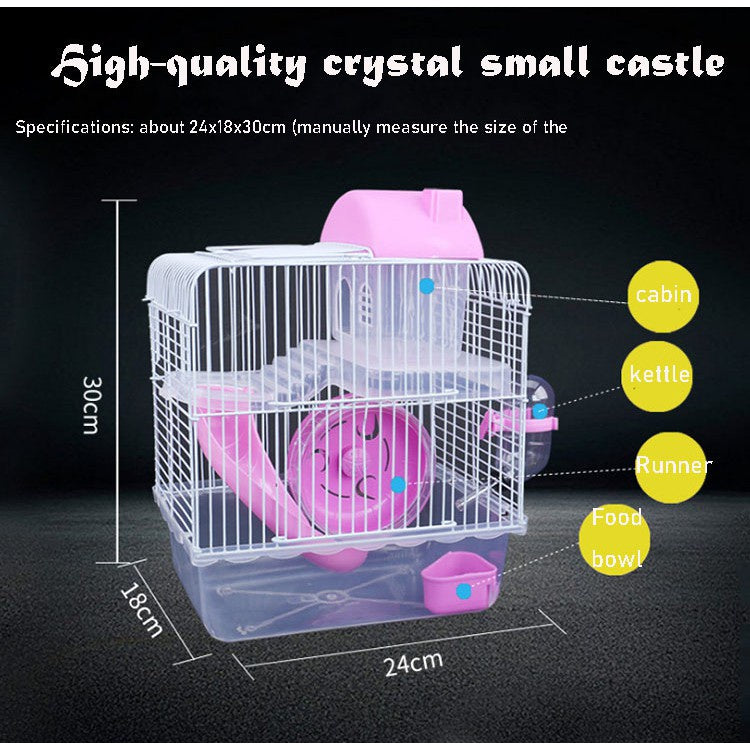 Pet Hamster Cage (Yellow/ Pink/ Blue/ Coffee)
