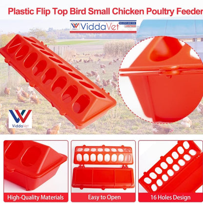 Plastic Flip-top Bird Feeder 16 Holes