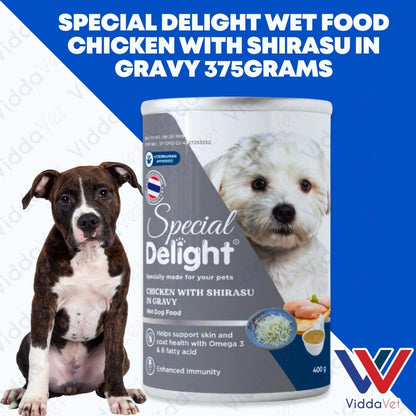 Special Delight Wet Food Chicken with Shirasu in Gravy 375g
