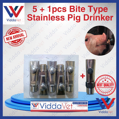 Pig Drinker Stainless Bite Type 5 + 1