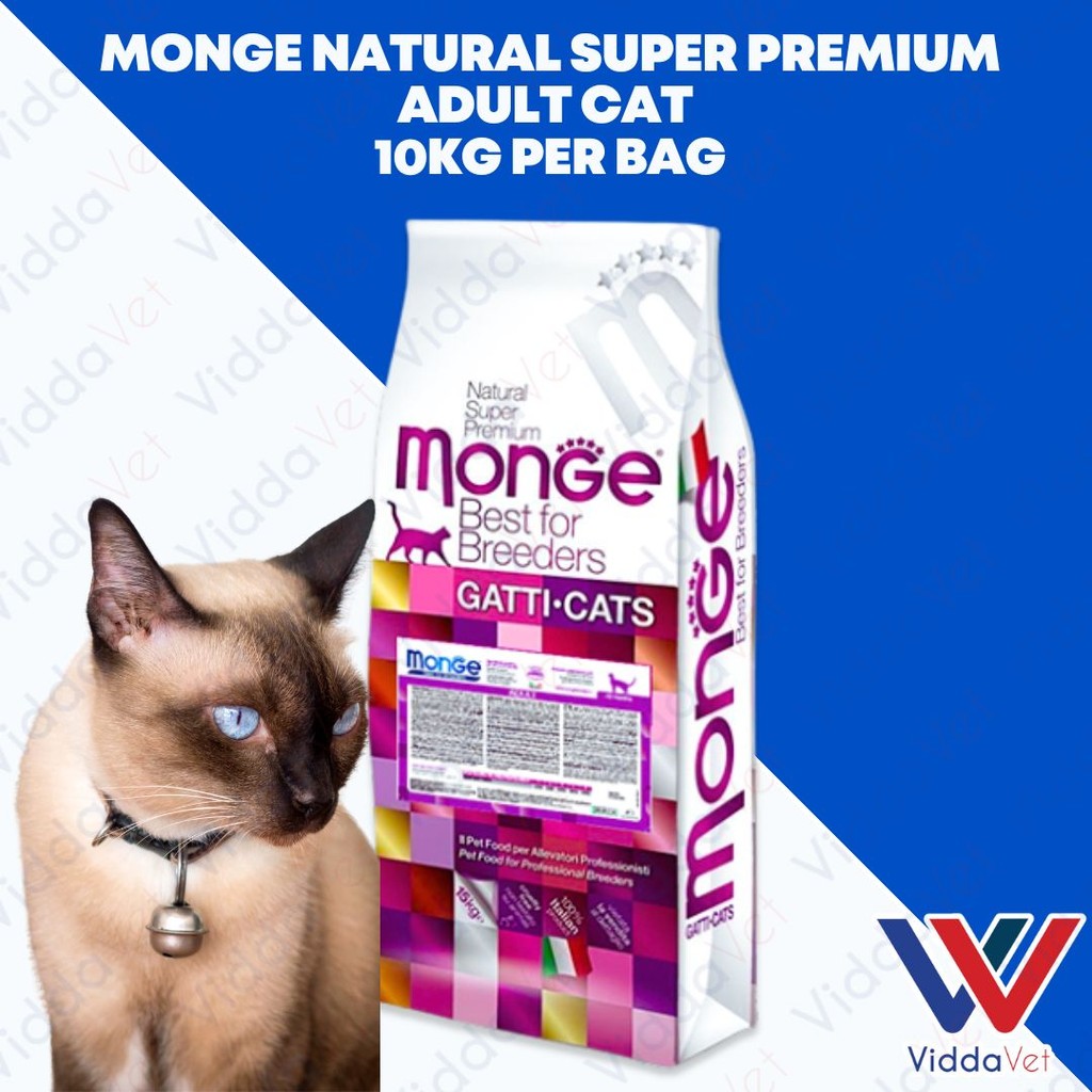 Monge Natural Super Premium Adult Cat Food Per Bag 10kg