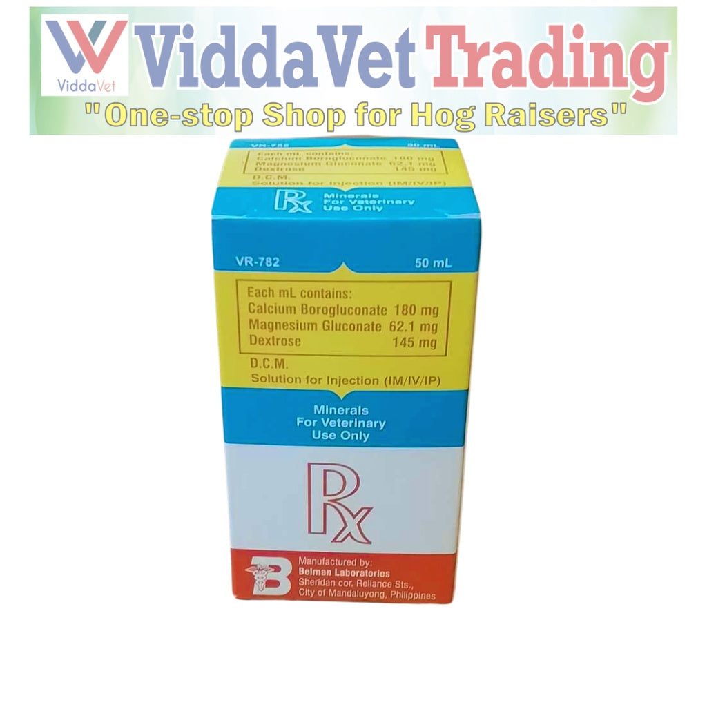 Belman DCM solution for inj 50ml Minerals Dex calcium magnesium horse farm l;ivestock ruminants 50ml