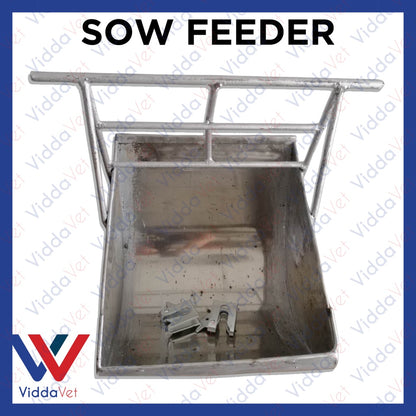 Stainless Sow Feeder with 2 pcs Galvanize Doorlock
