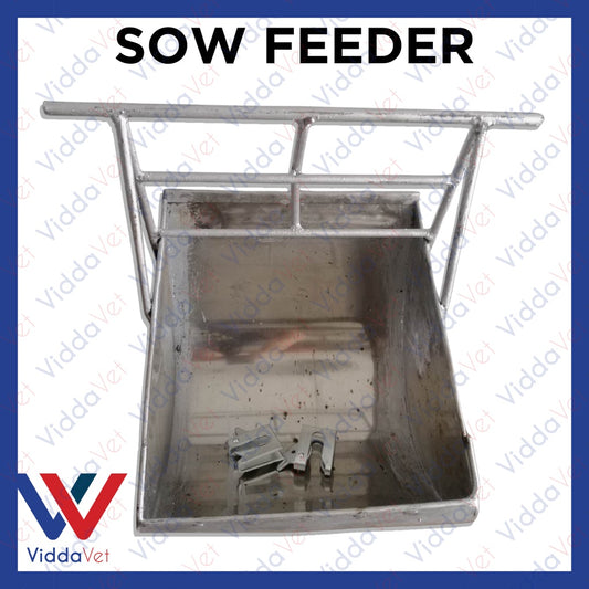 Stainless Sow Feeder with 2 pcs Galvanize Doorlock