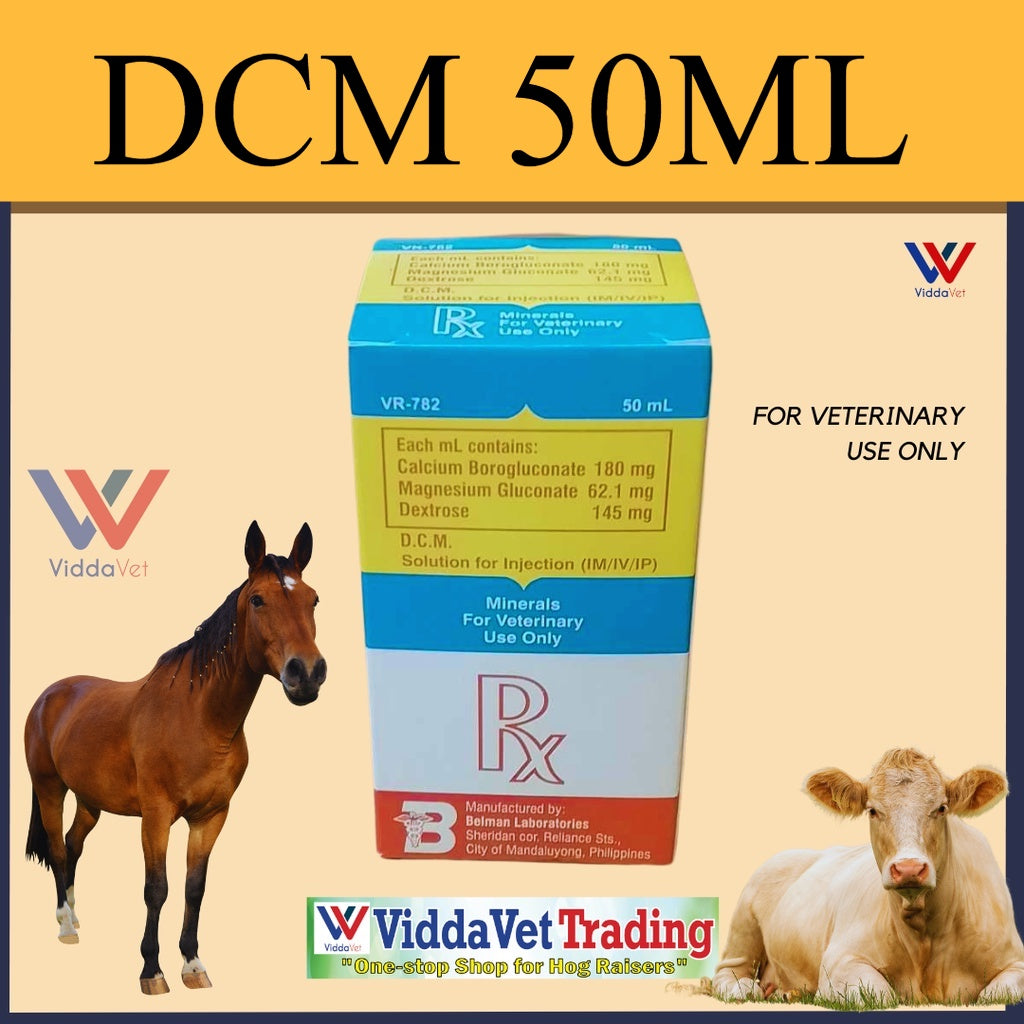Belman DCM solution for inj 50ml Minerals Dex calcium magnesium horse farm l;ivestock ruminants 50ml