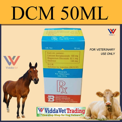 Belman DCM solution for inj 50ml Minerals Dex calcium magnesium horse farm l;ivestock ruminants 50ml