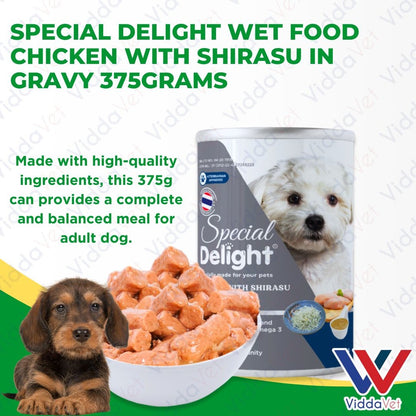 Special Delight Wet Food Chicken with Shirasu in Gravy 375g
