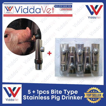 Pig Drinker Stainless Bite Type 5 + 1