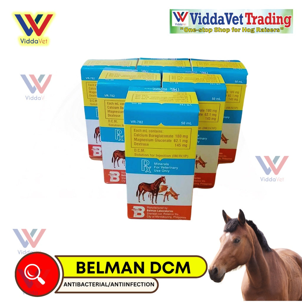 Belman DCM solution for inj 50ml Minerals Dex calcium magnesium horse farm l;ivestock ruminants 50ml