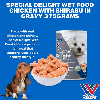 Special Delight Wet Food Chicken with Shirasu in Gravy 375g