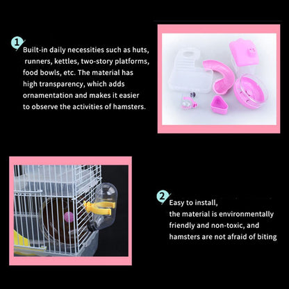 Pet Hamster Cage (Yellow/ Pink/ Blue/ Coffee)