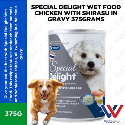 Special Delight Wet Food Chicken with Shirasu in Gravy 375g