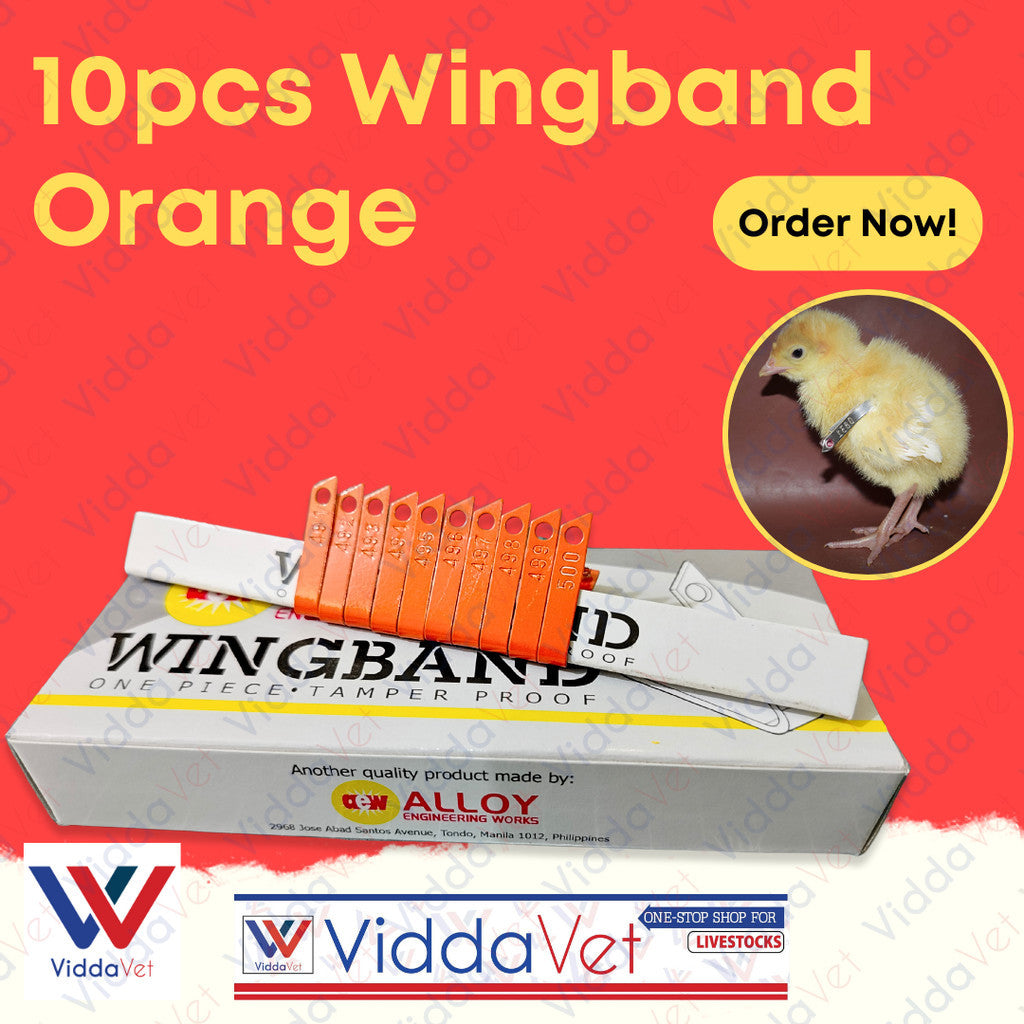 Wing Bands Orange 10pcs