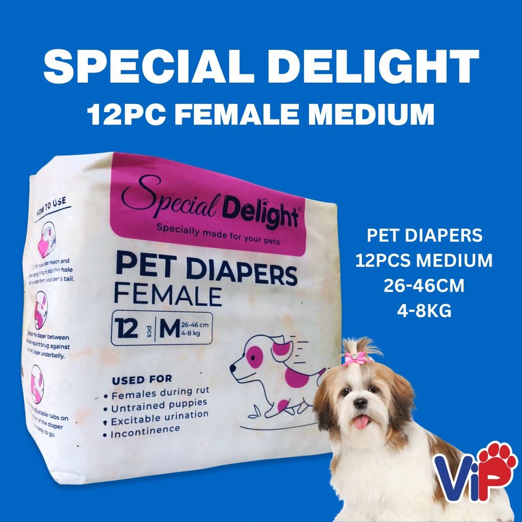 Special Delight Medium Female Pet Diapers 12pcs