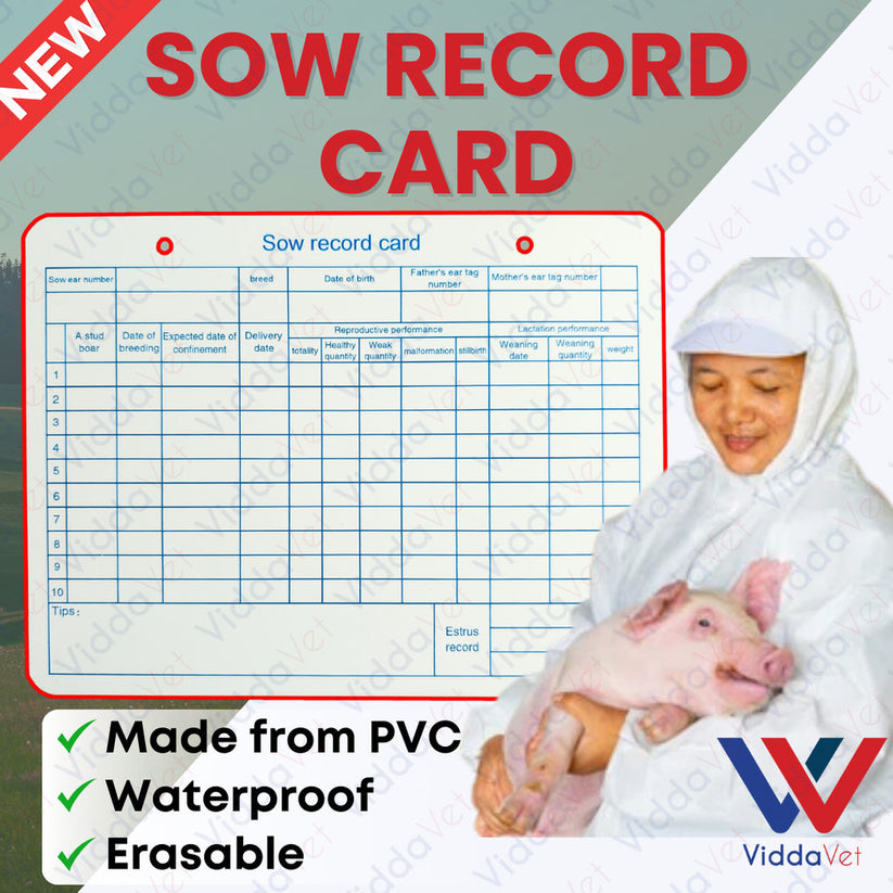 Sow Record Card 15pcs - Professional Swine Management Tool | Viddavet ...