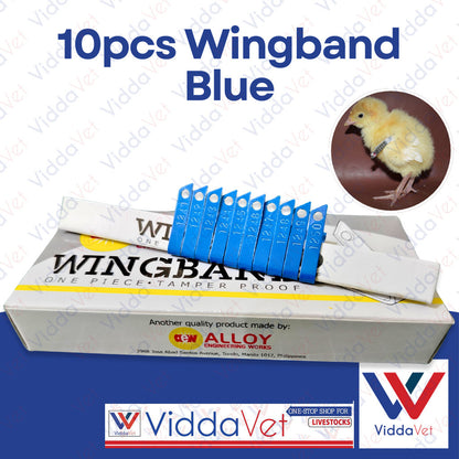 Wing Bands Blue 10pcs
