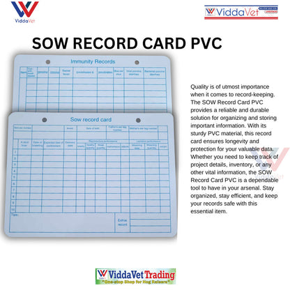 Sow Record Card PVC