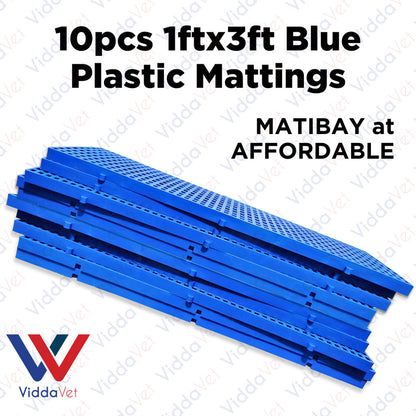 Plastic Mattings Blue 1x3 10pcs