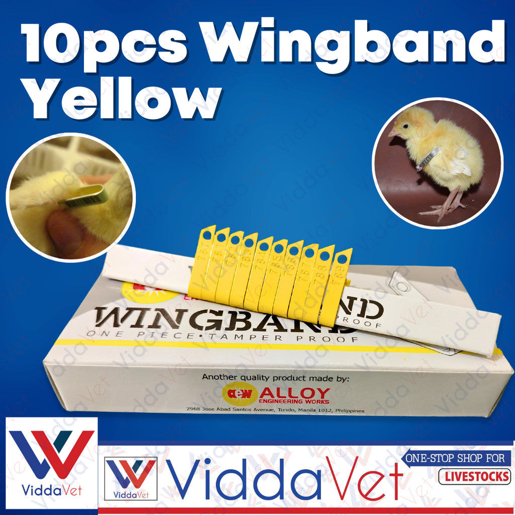 Wing Bands Yellow 10pcs