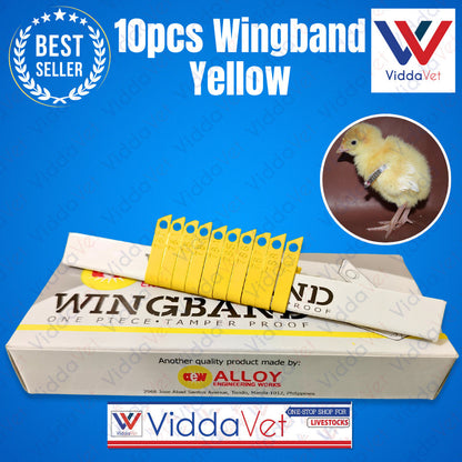 Wing Bands Yellow 10pcs