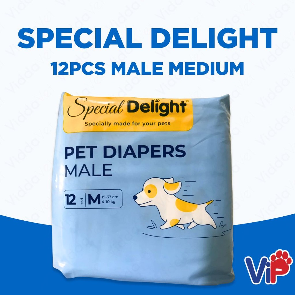 Special Delight Medium Male Pet Diapers 12 pcs