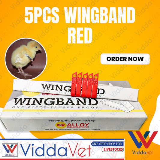 Wing Bands Red 5pcs