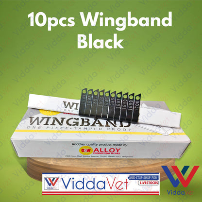 Wing Bands Black 10pcs