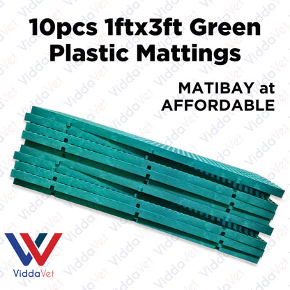 Plastic Mattings Green 1x3 10pcs