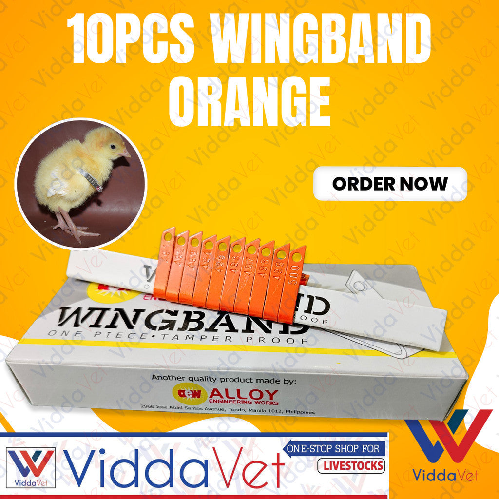 Wing Bands Orange 10pcs