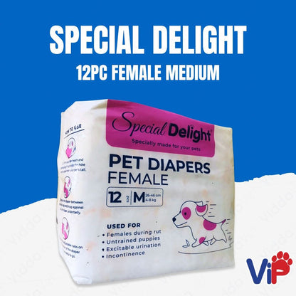 Special Delight Medium Female Pet Diapers 12pcs
