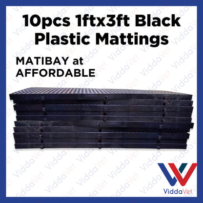 Plastic Mattings Black 1x3 10pcs