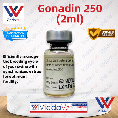 Gonadin 250 (2ml) for Pigs Comprehensive Reproductive Health Solution