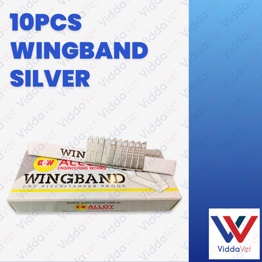 Wing Bands Silver 10pcs