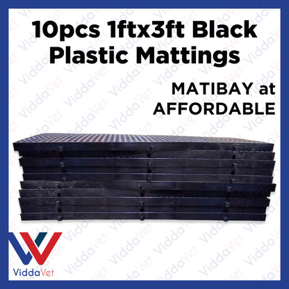 Plastic Mattings Black 1x3 10pcs