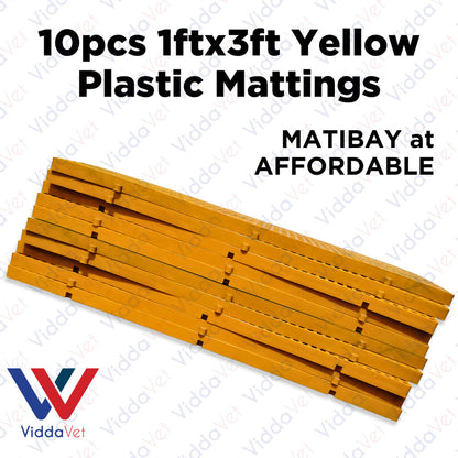 Plastic Mattings Yellow Golden Matt 1x3 10pcs